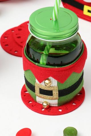 Pack Of 4 Festive Felt Coasters