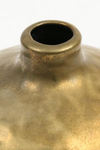 Beaten Bud Ceramic Vase, 14x12cm