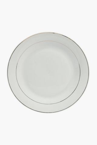 Metallic Rim Dinner Plate
