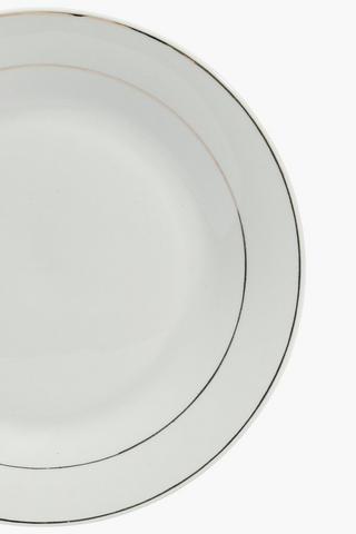 Metallic Rim Dinner Plate
