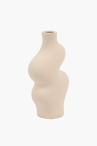 Swirl Ceramic Vase, 14x26cm