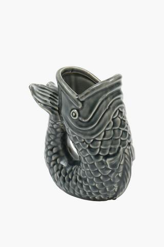 Ceramic Fish Vase, 13x17cn