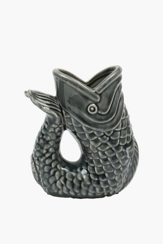 Ceramic Fish Vase, 13x17cn