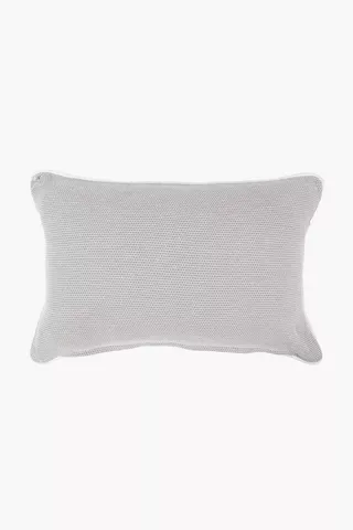 Dobby Cotton Piped Scatter Cushion, 30x50cm