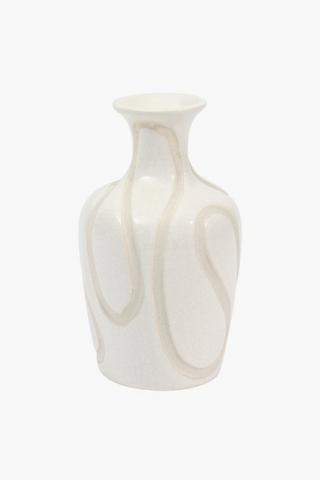 Crackle Swirl Vase, 11x18cm