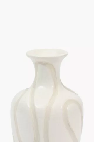 Crackle Swirl Vase, 11x18cm