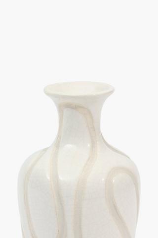Crackle Swirl Vase, 11x18cm