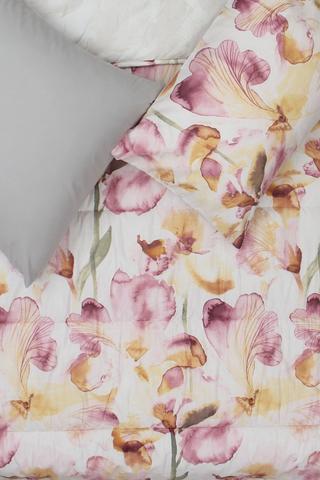 6 Piece Soft Touch Watercolour Floral Duvet Cover Set