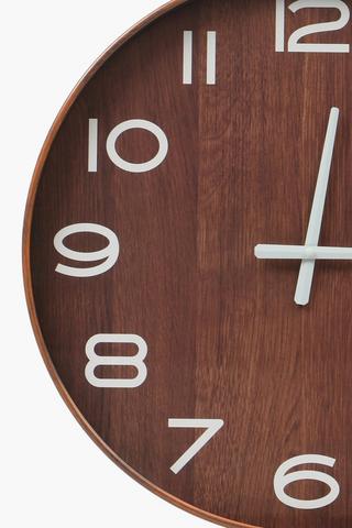 Wood Finish Clock, 50cm