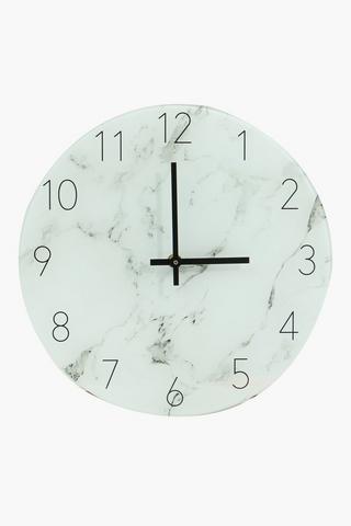 Glass Marble Clock, 30cm