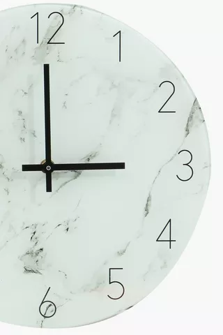 Glass Marble Clock, 30cm