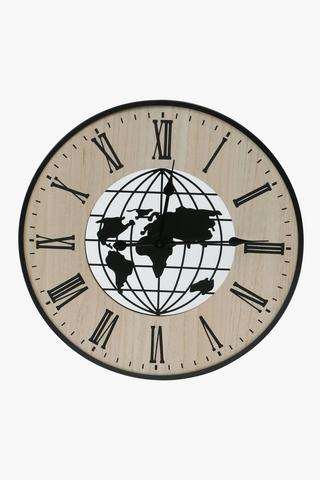 World Map Clock, 60cm