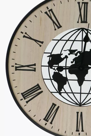 World Map Clock, 60cm