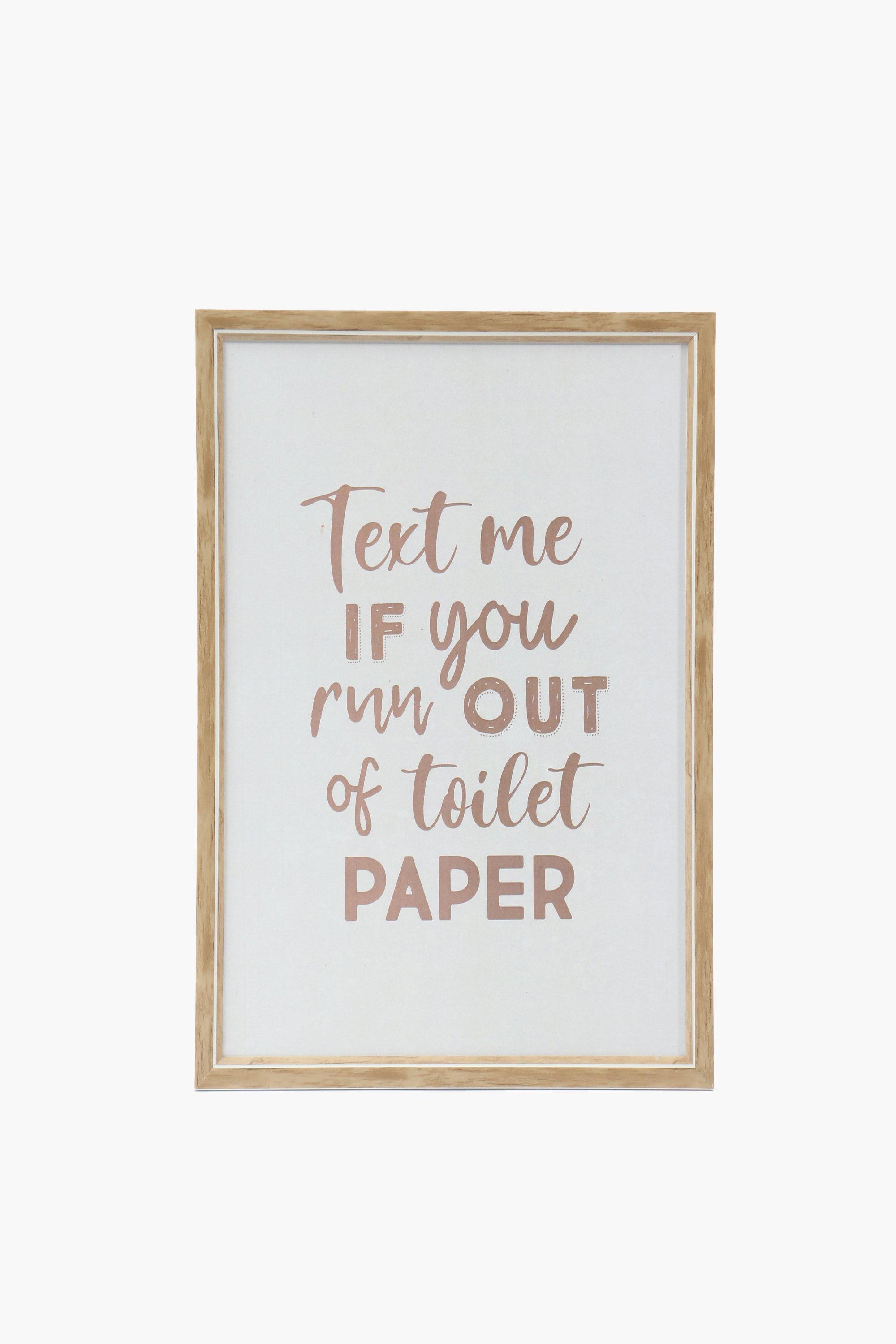 Framed Cheeky Script, 40x30cm