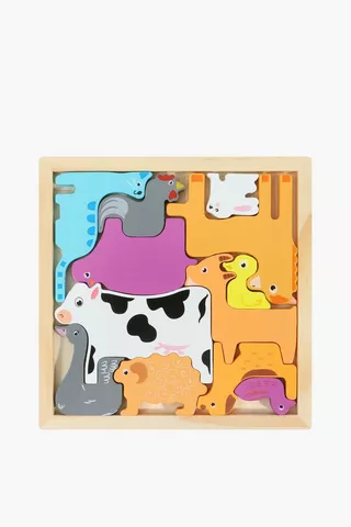 Educational Wooden Animals Puzzle