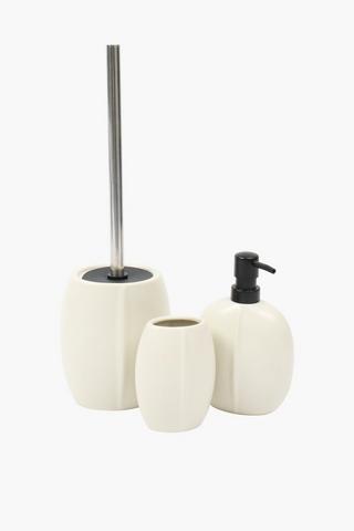 Ceramic Oval Toilet Brush Set