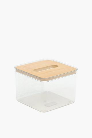 Bamboo Tissue Box Clear, Small