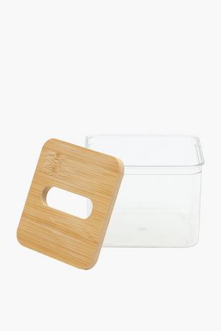 Bamboo Tissue Box Clear, Small