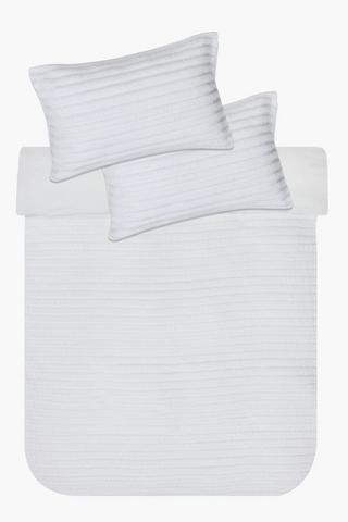 Tufted Stripe Duvet Cover Set