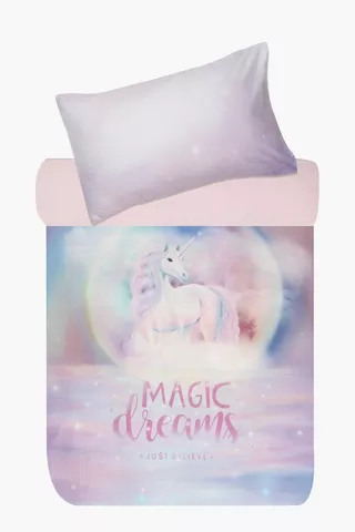 Soft Touch Moonlight Unicorn Duvet Cover Set