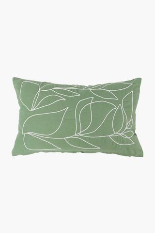 Woven Leaf Outline Classic Scatter Cushion, 30x50cm