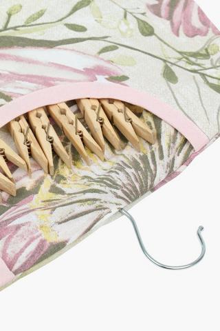 Floral Cotton Peg Bag