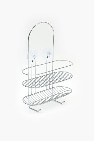 Suction Chrome Curve Shower Caddy