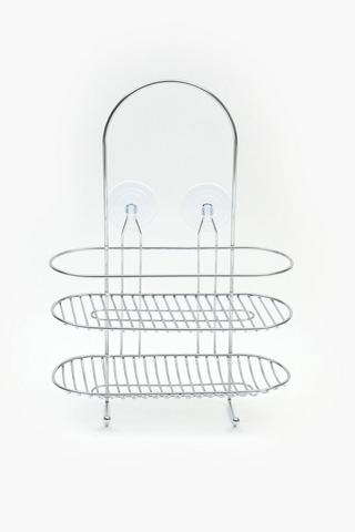 Suction Chrome Curve Shower Caddy