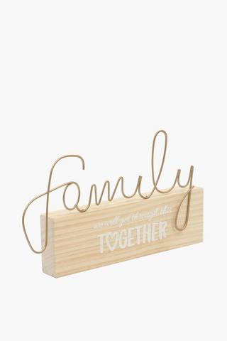 Family Block Sign, 26x14cm