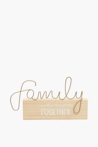 Family Block Sign, 26x14cm