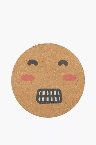 6 Pack Emoji Cork Coasters