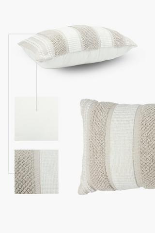 Woven Cotton Rustic Scatter Cushion, 45x70cm