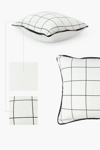 Printed Clifton Check Scatter Cushion, 50x50cm