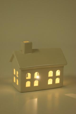 Ceramic Led House, 12x11cm