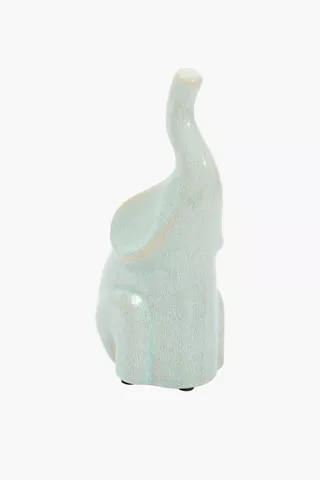 Ceramic Gloss Elephant, 10x21cm