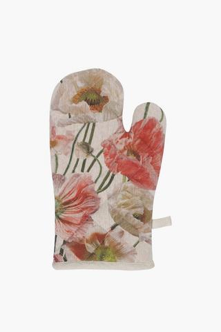 Floral Printed Cotton Single Oven Glove