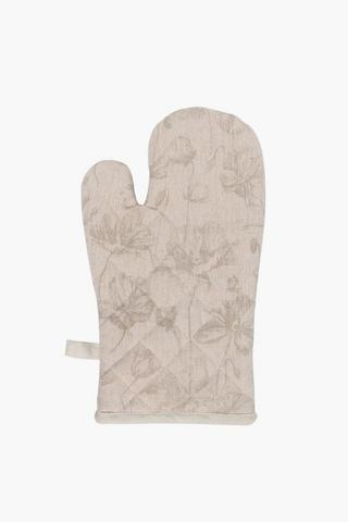 Floral Printed Cotton Single Oven Glove