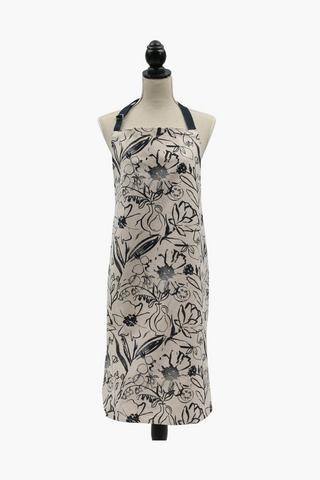 Floral Printed Cotton Apron