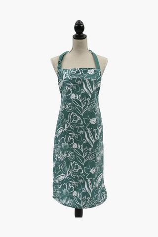 Floral Printed Cotton Apron
