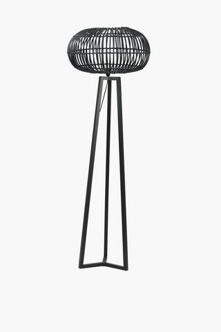 Woven Wood Standing Lampset, B22