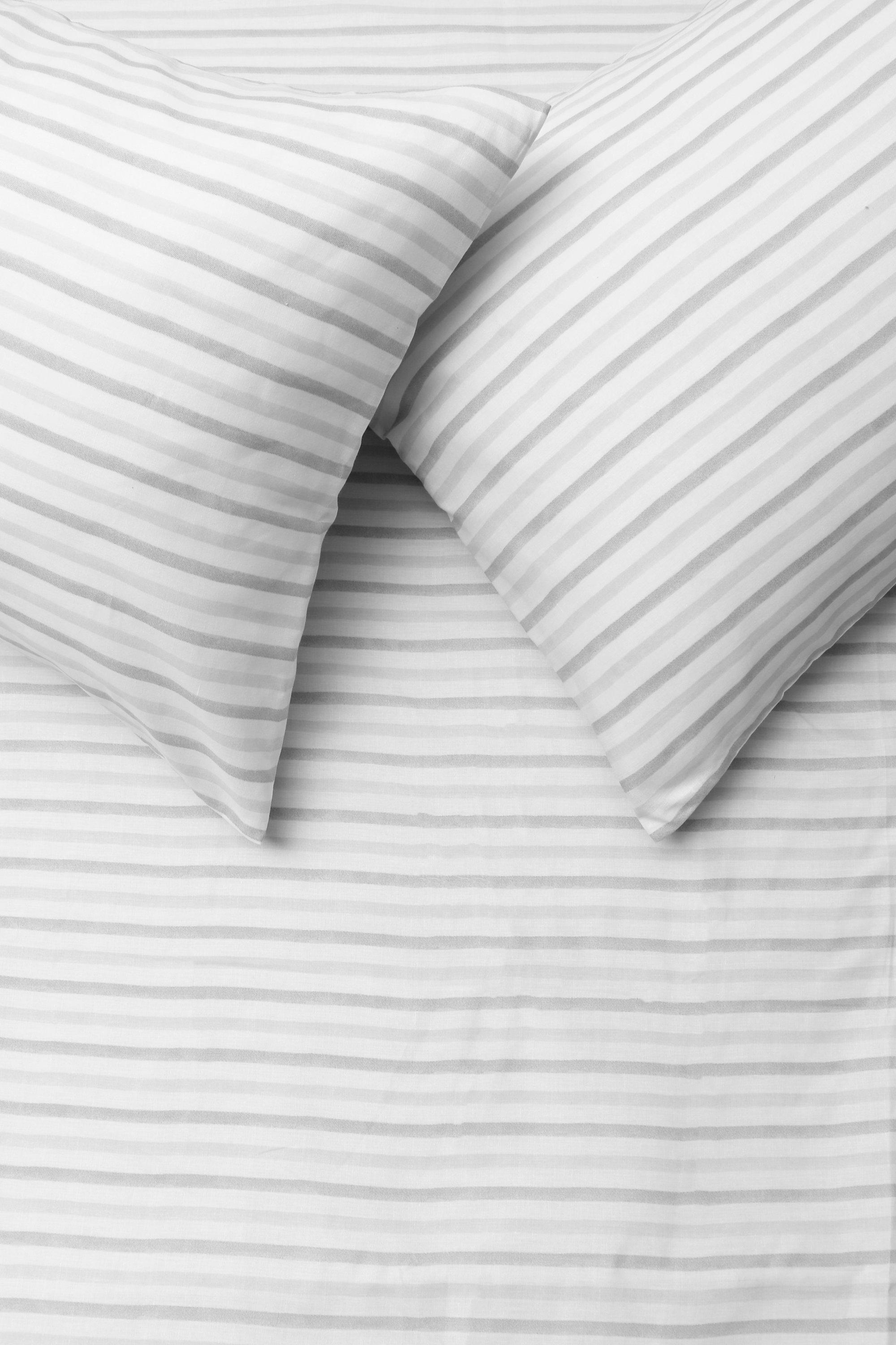132 Thread Count Stripe Fitted Sheet