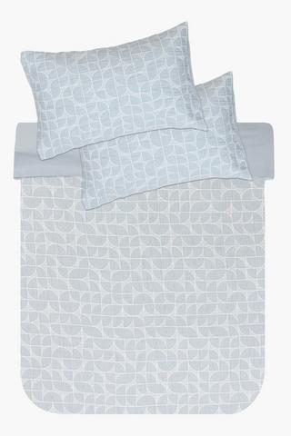 Quilted Woven Jacquard Textured Circle Duvet Cover Set