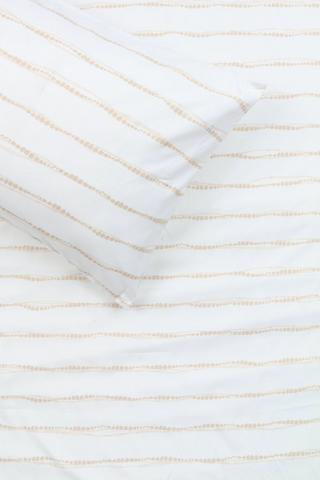 Microfibre Stripe Fitted Sheet