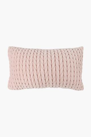 Rouched Velvet Scatter Cushion, 30x50cm