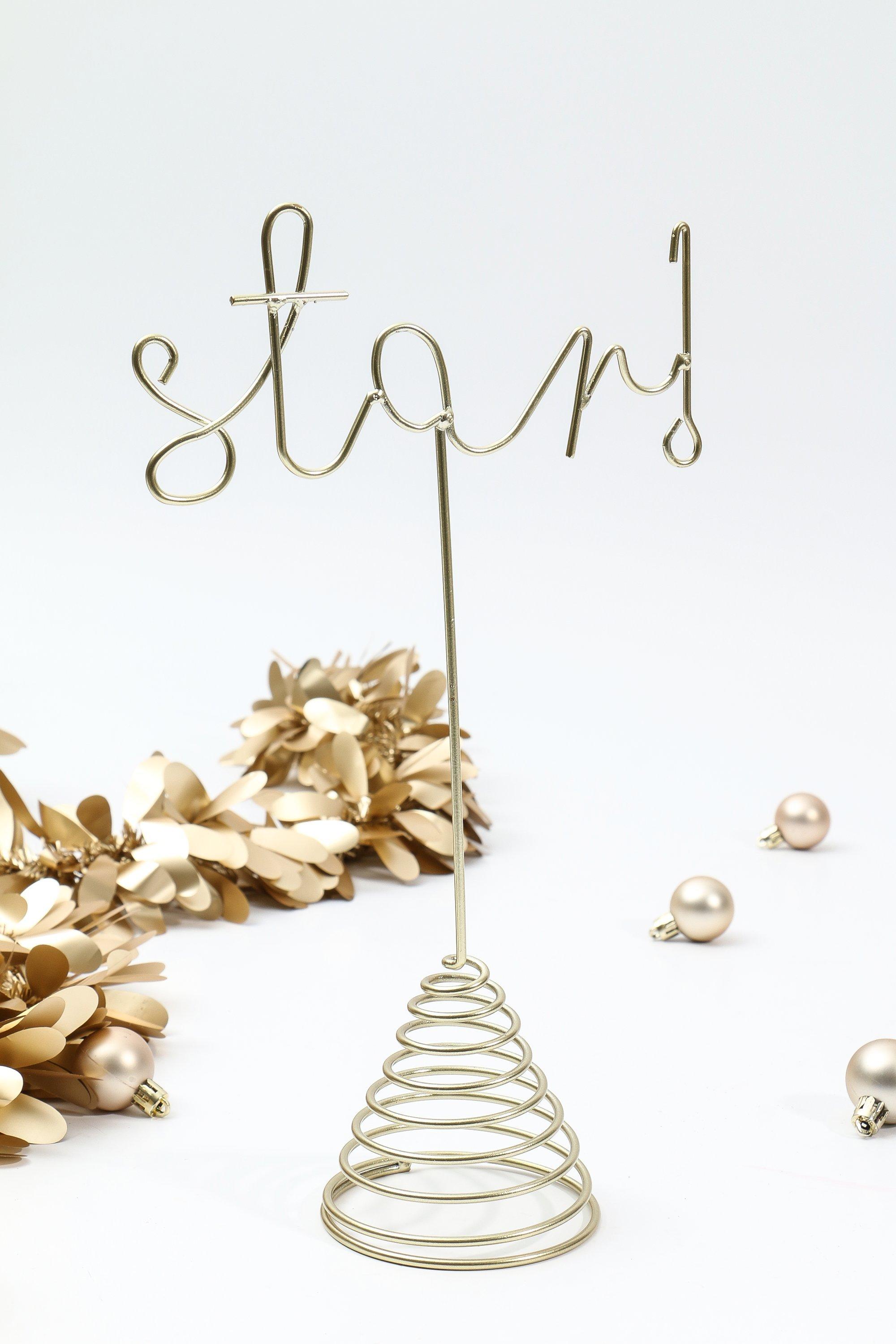 Star Script Tree Topper, 30cm