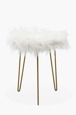 Faux Fur Stool