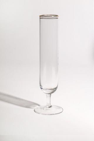 2 Pack Metallic Rim Champagne Flutes