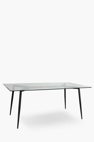 Visby Glass 6 Seater Dining Table