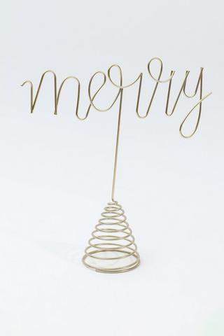 Merry Script Tree Topper, 30cm