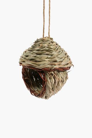 Straw Hanging Birds Nest, 14cm